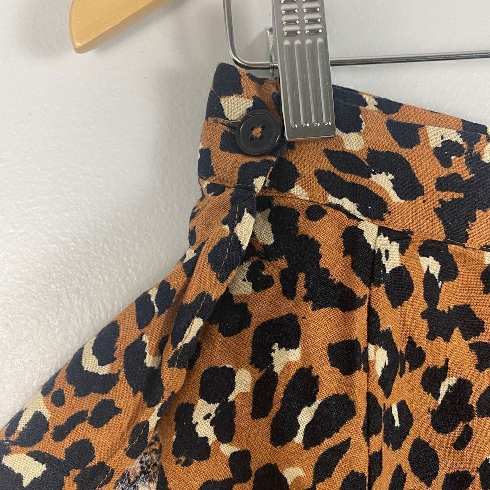 Rails Maci Linen Blend Ruffle Trim Wrap Mini Skirt - image 7